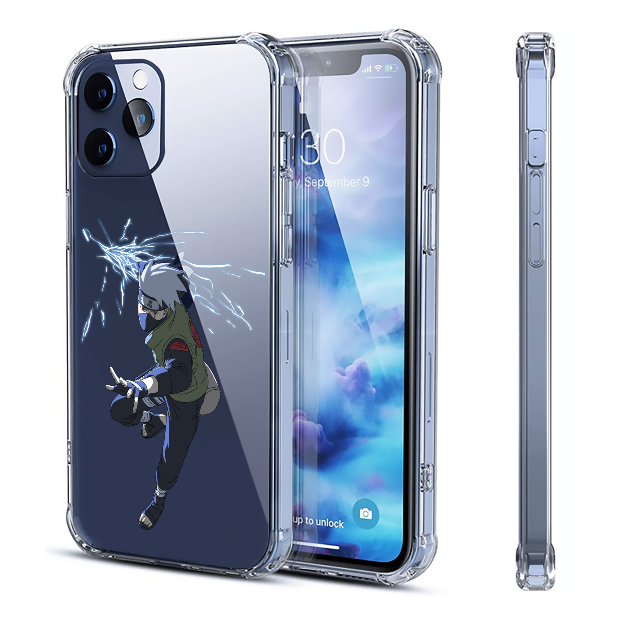 （画像用） NARUTO -ナルト- はたけ カカシ Hatake Kakashi 【iPhone 12シリーズ対応】透明スマホケース（クリアソフトケース）